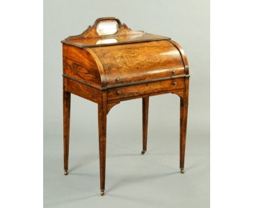 Antique Ladies' Desk - Fine Marquetry on Rosewood