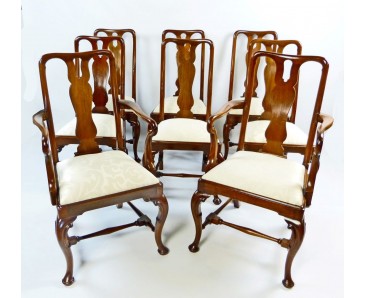 Queen Anne Dining Chairs - set of 8 - SOLD