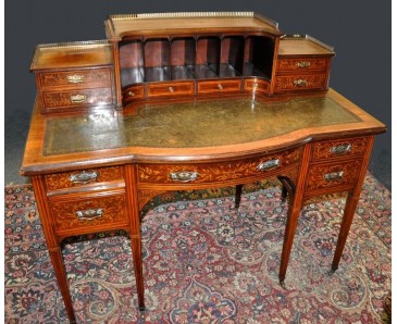 Antique Desk Rosewood with Marquetry - Maple & Co 