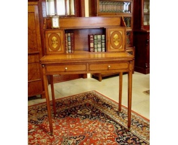 Antique Small Satinwood Desk - Marquetry and Gilding