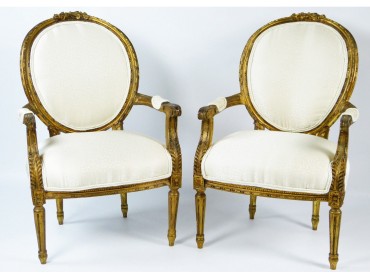 French fauteuils Louis XVI Period - 18th Century