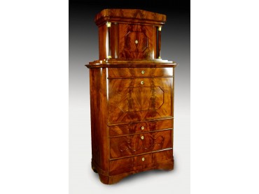 Secretaire a Abattant Biedermeier with Tabernacle - Early 19th Century