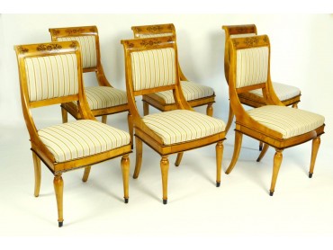Antique Biedermeier Chairs - Set of 6