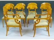 Biedermeier Dining Chairs - Rare set of 10 - SOLD
