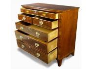 George III Chest of Drawers Marquetry - Stamped C.J. Weaver 