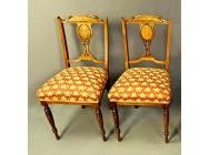 Antique Edwardian Rosewood Pair of Chairs 