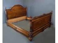 Large Antique Solid Rosewood Bed - 19C - SOLD