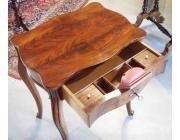 Antique Sewing Table figured Mahogany - German 19C - SOLD