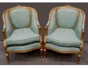 Pair of French armchairs in the Louis XVI style - Gilt -SOLD