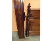 Large Antique Solid Rosewood Bed - 19C - SOLD