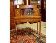 Antique Small Satinwood Desk - Marquetry and Gilding