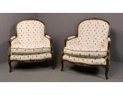 Pair of Armchairs -Footstools - SOLD