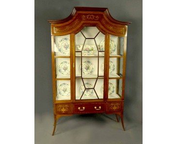 Antique Display Cabinet - Dutch top - SOLD