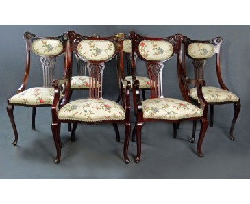 Art Nouveau 6 Dining Chair set - SOLD