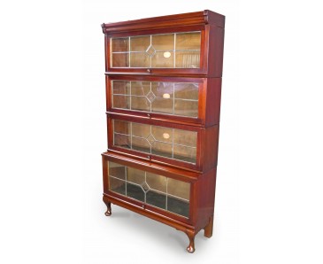 Modular Bookcase with Leaded Glass - Glasgow - SOLD