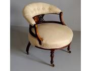 Antique Low Chair - Marquetry on Rosewood 
