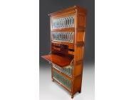 Globe Wernicke type Secretaire Bookcase with Leaded Glass Modules - SOLD
