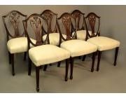 Dining Chairs Hepplewhite style - Set of 6