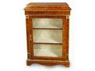 Victorian Display Case Burr Walnut with Brasses - SOLD