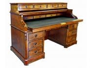 Large French Bureau Desk with Double Action Piano Top 