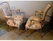 Antique Small Armchairs Louis XV style Decapé