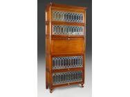 Globe Wernicke type Secretaire Bookcase with Leaded Glass Modules - SOLD