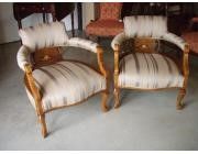 Pair of Antique Low Armchairs 