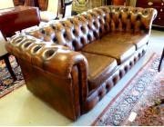 Chesterfield Sofa Cognac Color - 3 seater