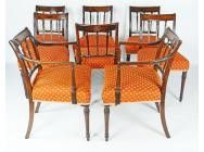 Antique Period Sheraton Dining Chairs - Set of 8 - SOLD
