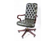 Chesterfield Leather Desk Armchair - SOLD