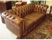 Chesterfield Sofa Cognac Color - 3 seater