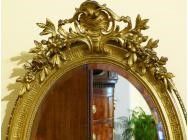 French Oval Mirror 19C 
