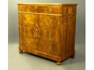 French Chest of Drawers 19C - Walnut